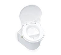 Thetford Inodoro de plástico completo S260-S, blanco, 60,3 x 34 x 48,8 cm, depósito de 7,5 L/7,0 L, 7,1 kg, con indicador de nivel eléctrico