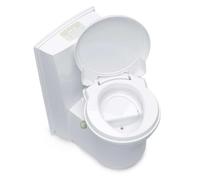 Thetford Inodoro de separación en seco, plástico, Compacto, Blanco, 60,3 x 41,7 x 75 cm, depósito de orina de 7,5 L, depósito de excrementos de 7 l, 8 kg, con indicador de Nivel eléctrico