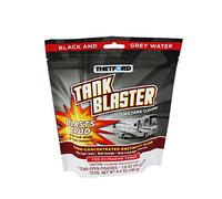 Thetford Tank Blaster - Limpiador de sensor de nivel - Tanques de retención de agua residual negra y gris y limpiador de tanques portátil - 4 paquetes de 1.6 onzas Thetford - 96527, blanco