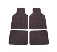 THetie Alfombrillas de Coche,Compatible para Toyota Sienna Previa Zelas Fortuner Kluger Venza,Interior del automóvil,A-Blackred