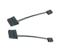 Thewasc 2/5 adaptadores de ventilador de PC grandes de 4 pines a pequeños de 4 pines, corriente estable, fácil conmutación de dispositivos, 10 cm