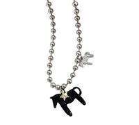 Thewasc Adorable collar de acero inoxidable con diseño de caballo, cadena de 44 cm, 3 opciones de color, elegante cadena para el cuello para mujeres y niñas, joyería de caballo para niñas, talla única
