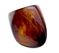 Thewasc Anillos acrílicos ligeros de ámbar, diseño minimalista, uso diario, unisex, ajuste cómodo, accesorio de resina retro, geométrico, apilable, talla única, como se describe, como se describe