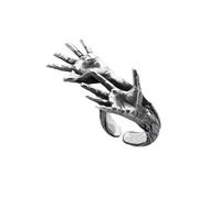 Thewasc Anillos de calavera vanguardista, estilo punk, joyería para hombres y mujeres, prácticos materiales de aleación, accesorio gótico de moda, cómodo