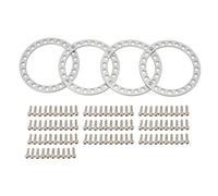 Thewasc Car Parts - Rueda de repuesto de 4,8 cm con tornillos para rueda de aleación de aluminio 1/10 SCX10 90046 D90