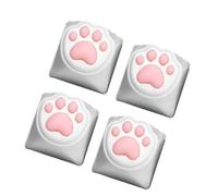 Thewasc Catpaws - Tecla de silicona PBT personalizada hecha a mano para interruptores MXes, teclados mecánicos RGBs, teclado de silicona PBT