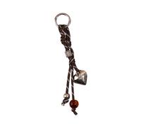 Thewasc - Colgante de cuerda trenzada llavero colgantes para bolsos de mano accesorios llave de coche regalos para mujeres y niñas ornamento para colgar, Deducción redonda