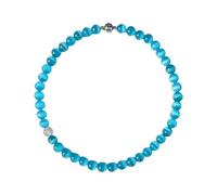 Thewasc Collar hecho a mano con corazón de piedra de ojo de gato azul que añade un toque de encanto elegante a cualquier atuendo para mujeres elegantes, collar moderno
