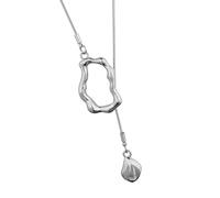 Thewasc Collar largo geométrico irregular para mujer con colgante geométrico para ocasiones especiales