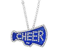 Thewasc Diamantes Espumosos Collar Colgante De Megáfono Para Entusiastas Del Deporte Y Animadoras Joyas Ligeras Versátiles De Cuello Minimalista