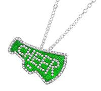 Thewasc Diamantes Espumosos Collar Colgante De Megáfono Para Entusiastas Del Deporte Y Animadoras Joyas Ligeras Versátiles De Cuello Minimalista