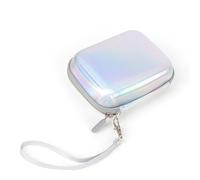 Thewasc Funda para cámara de poliuretano resistente a los impactos, protector de cámara portátil, textura de piel, adecuado para varios modelos, cámaras, uso de accesorios, organizadores, Silver