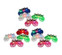 Thewasc Gafas de fiesta de Año Nuevo 2025, lentes de celebración de Año Nuevo para adultos y niños, lentes con luz LED, 12 unidades