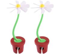 Thewasc Levantador de tapa de silicona con diseño de flores, para ollas y sartenes, apto para lavavajillas, a prueba de derrames, utensilios de cocina