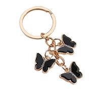 Thewasc Llavero con colgante de mariposa colorida para el coche, accesorios decorativos para mujer, llavero colgante para bolso de mano, decoración, E4114, One Size