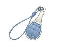 Thewasc Llavero deportivo con colgante de bolsa de raqueta de tenis con cordón trenzado, piel sintética, estilo compacto, bolsa de decoración, elegante para bolsas, azul, Talla única