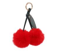 Thewasc Llavero portátil de cerezas para decoración de llaves de coche, bolsas creativas, amigos, familiares, llavero de felpa de cerezas, rosso, Talla única