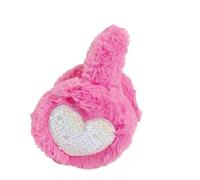 Thewasc Orejeras de felpa con forma de corazón para niñas y niños, diadema de forro polar para invierno, clima frío, actividades al aire libre, invierno, unisex, fundas de forro polar, a, Foldable