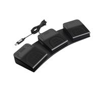 Thewasc Pedal de pie triple USB programable para macros aduaneros, comandos de mouse y juegos de PC/teclados de control de oficina, pedal de pie para juegos