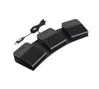 Thewasc Pedal de pie triple USB programable para macros aduaneros, comandos de mouse y juegos de PC/teclados de control de oficina, pedal de pie para juegos