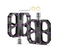 Thewasc Pedales De Ciclismo Endebles Plataforma De Carbono Organizaciones De 3 Rodamientos Eje De Aleación Pernos Antideslizantes Estructura Impregnada Pedales De Ciclismo De Plataforma Ancha