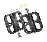 Thewasc Pedales De Ciclismo Endebles Plataforma De Carbono Organizaciones De 3 Rodamientos Eje De Aleación Pernos Antideslizantes Estructura Impregnada Pedales De Ciclismo De Plataforma Ancha