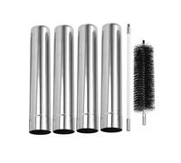 Thewasc Tubo portátil para estufa de leña con diseño resistente al viento, fácil de montar, para actividades al aire libre, diseño pequeño, mejora la supervivencia en invierno