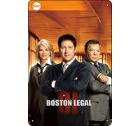 TheWeiPoster Boston Legal (2004) - Letrero de estaño vintage para decoración de pared para el hogar, sala de estar, cocina, jardín, dormitorio, oficina, hotel, cafetería y pub