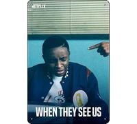 TheWeiPoster Letrero de estaño vintage con la película When They See Us (2019) para decoración del hogar, sala de estar, cocina, jardín, dormitorio, oficina, hotel, cafetería y pub
