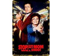 TheWeiPoster Stop! Or My Mom Will Shoot (1992) - Letrero de estaño vintage para decoración de pared para el hogar, sala de estar, cocina, jardín, dormitorio, oficina, hotel, cafetería y pub