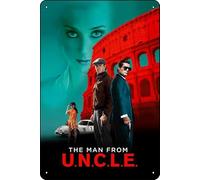 TheWeiPoster The Man from U.N.C.L.E. (2015) - Letrero de estaño vintage para decoración de pared para el hogar, sala de estar, cocina, jardín, dormitorio, oficina, hotel, cafetería y pub