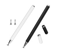 thexxa Lápiz capacitivo para iPad 2 unidades para Apple/iPhone/iPad/Pro/Mini/Air/Android/para Samsung Galaxy Tab A7/A8/Microsoft/Surface, todas las pantallas táctiles capacitivas, negro y blanco