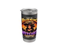 They Burning All The Witches Gothic Halloween Mujer Vaso térmico de acero inoxidable de doble pared