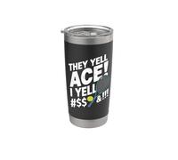 They Gritan Ace - Jugador de tenis divertido Vaso térmico de acero inoxidable de doble pared