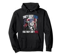 They Hate Us Cuz They Ain't Us Bandera Estadounidense del 4 de Julio Sudadera con Capucha