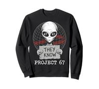They Know Project 67 Alien Funny Six Seven 6 7 Meme Sudadera