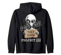They Know Project 67 Alien Funny Six Seven 6 7 Meme Sudadera con Capucha