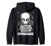 They Know Project 67 Alien Funny Six Seven 6 7 Meme Sudadera con Capucha