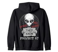 They Know Project 67 Alien Funny Six Seven 6 7 Meme Sudadera con Capucha