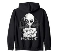They Know Project 67 Alien Funny Six Seven 6 7 Meme Sudadera con Capucha