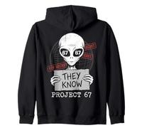 They Know Project 67 Alien Funny Six Seven 6 7 Meme Sudadera con Capucha
