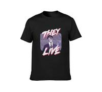 They Live Politicians Speech Alien Horror Movie 80S Unisex 100% Cotton Short-Sleeve T-Shirts Black XL