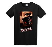 They Live Science Fiction Horror Satire Movie Poster Unisex 100% Cotton Short-Sleeve T-Shirts Black S