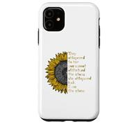 They Whispered to Her i Am The Storm Sunflower Lover Girls Carcasa para iPhone 11