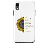 They Whispered to Her i Am The Storm Sunflower Lover Girls Carcasa para iPhone XR