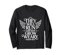 They Will Run and Not Grow Weary Bible Reminder - Manga Larga
