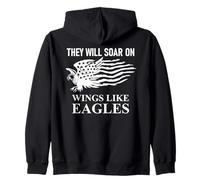 They Will Soar Wings Like Eagle Christian Isaiah 40:31 Bible Sudadera con Capucha