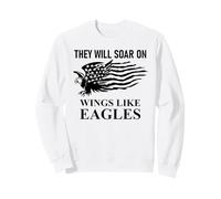 They Will Soar Wings Like Eagle Isaiah 40:31 Bible Christian Sudadera