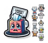 THEYET Parche para CrossFit Bordado e Imán para Mochila Táctica y Chaleco | Cierre de gancho y bucle | Accesorio Gym y Cross Training | Insignia Mochila Airsoft Hombre Mujer (Una Lloradita y a Seguir)