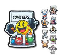 THEYET Parche para CrossFit Bordado e Imán para Mochila Táctica y Chaleco | Cierre de gancho y bucle | Accesorio Gym y Cross Training | Insignia Mochila Airsoft Hombre y Mujer (Come Reps)